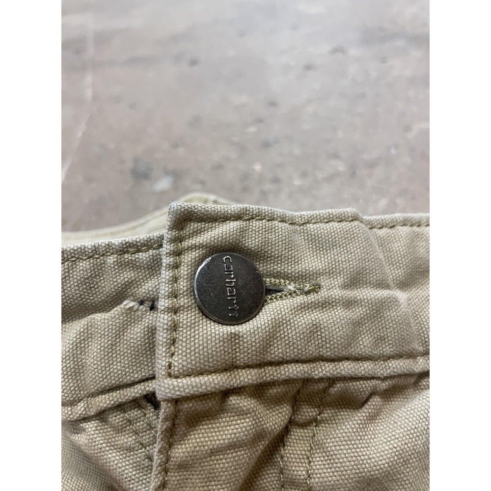 Carhartt Rugged Flex Canvas Work Pants Mens 34x34 Khaki‎ Tan Relaxed Fit 102291 - Picture 5 of 16